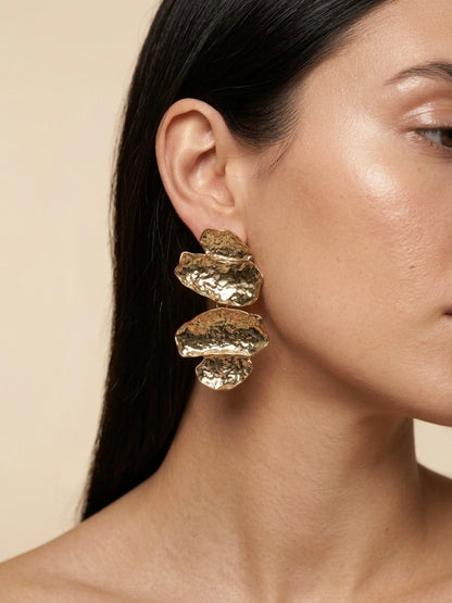 Hammered | Abstract Stud Earrings