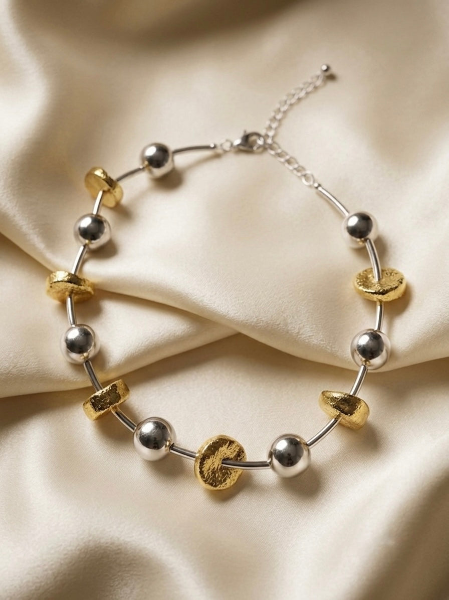 Orbit | Two-Tone Beaded Necklace