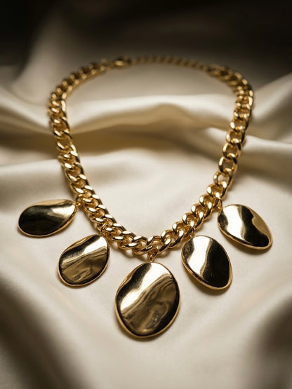 Pebble | Chunky Disc Pendant Necklace