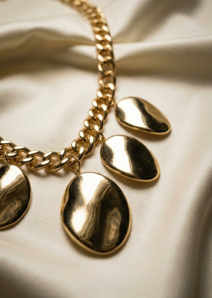 Pebble | Chunky Disc Pendant Necklace