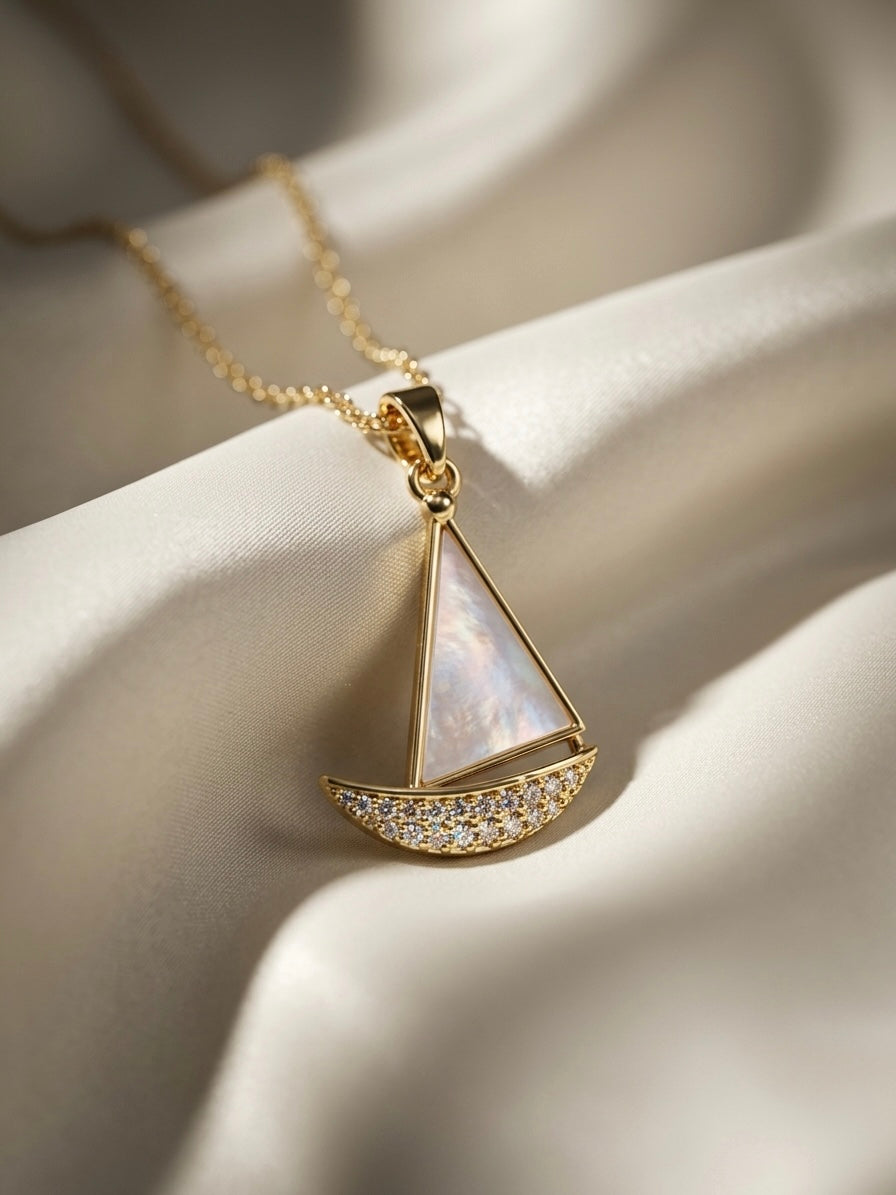 Voyage|Sailboat Pendant Necklace