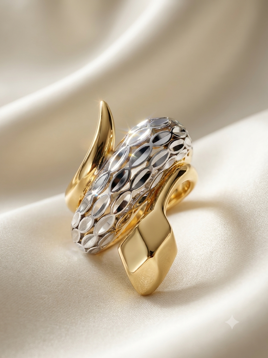 Serpent | Two-Tone Wrap Ring