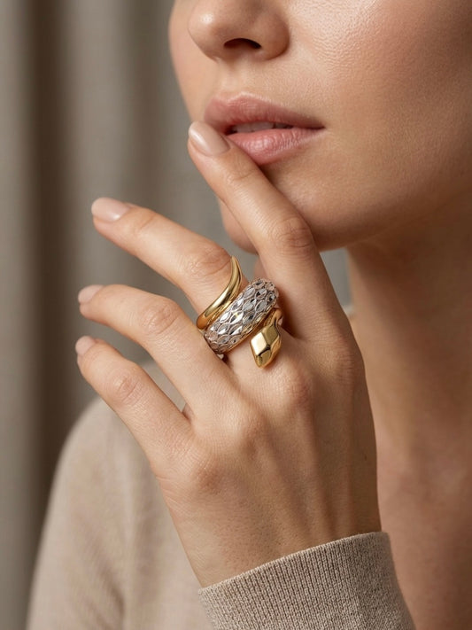 Serpent | Two-Tone Wrap Ring