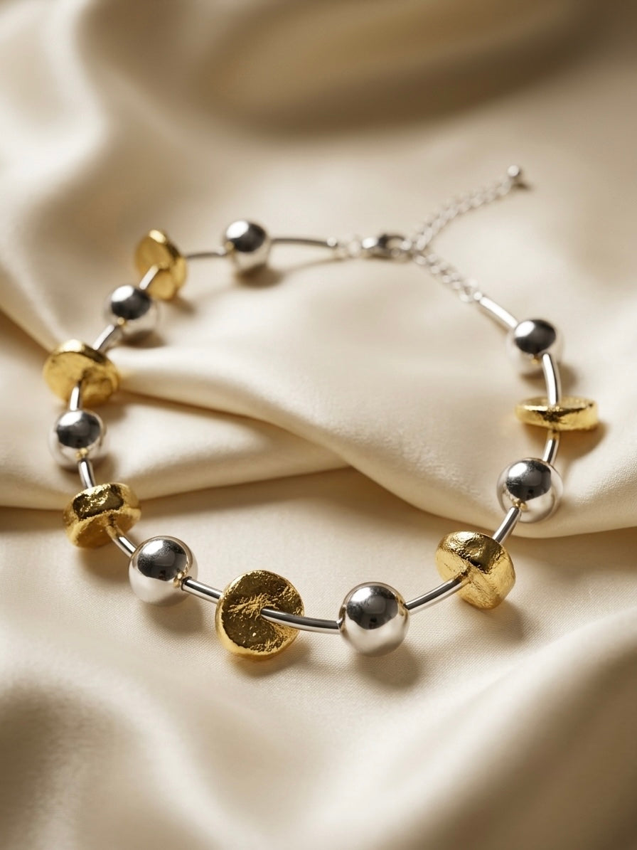 Orbit | Two-Tone Beaded Necklace