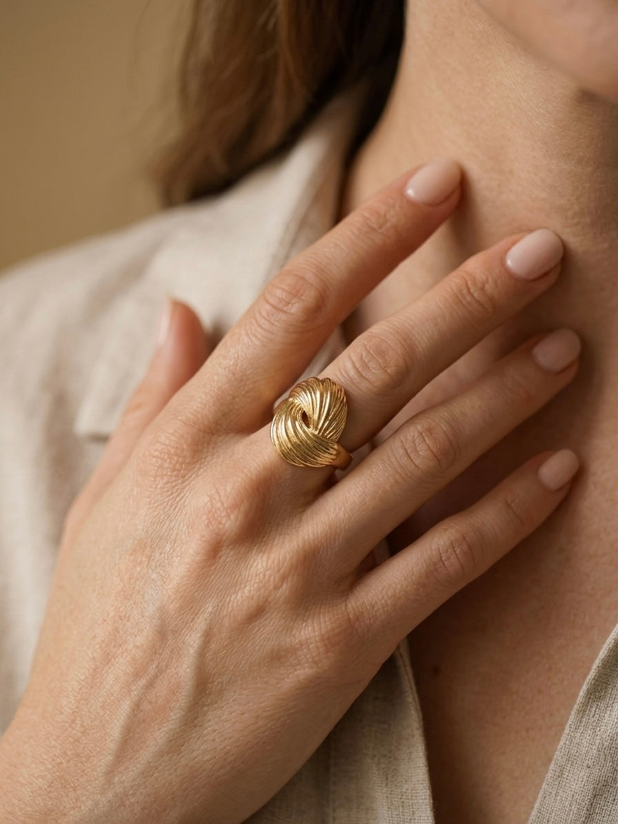 Vortex | Ribbed Dome Ring