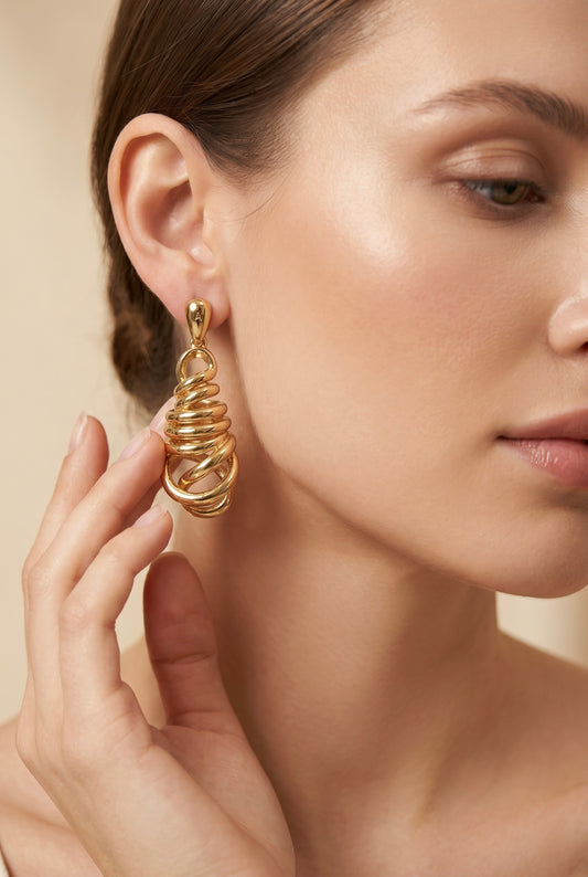 Sway | Spiral Drop Earrings