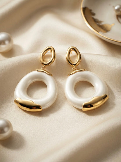 Lumina | Pearl White Drop Earrings