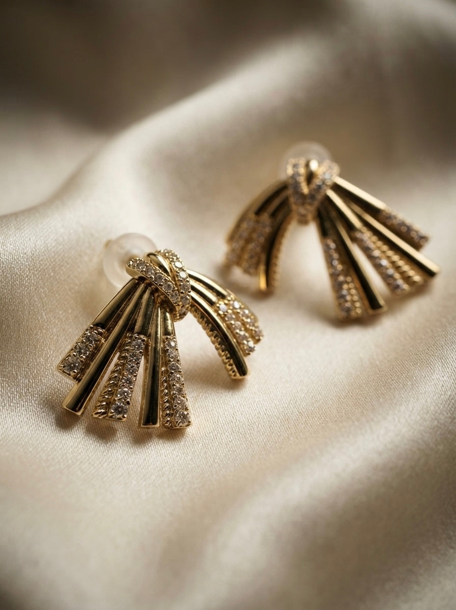 Bowie | Crystal Fan Drop Earrings