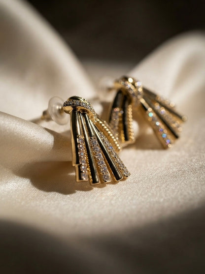 Bowie | Crystal Fan Drop Earrings