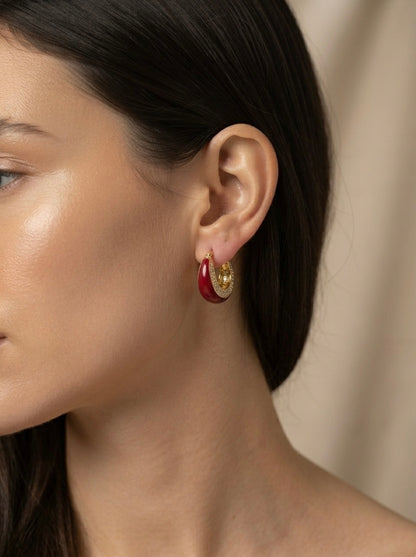 Lustre | Pearl Accent Hoops