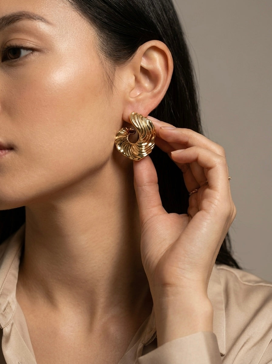 Dune | Sculpted Hoop Earrings