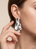 Évora Silver Petal Earrings